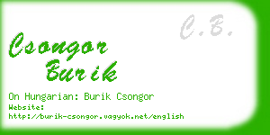 csongor burik business card